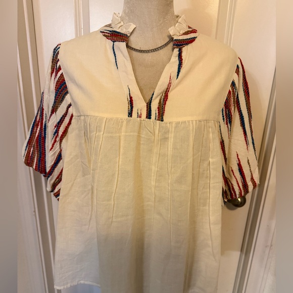 THML Embroidered Puff Sleeve Top - Picture 3 of 7